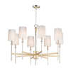 Maxim Uptown 8-Light 36" Wide Satin Brass / Polished Nickel Chandelier 32398OFSBRPN